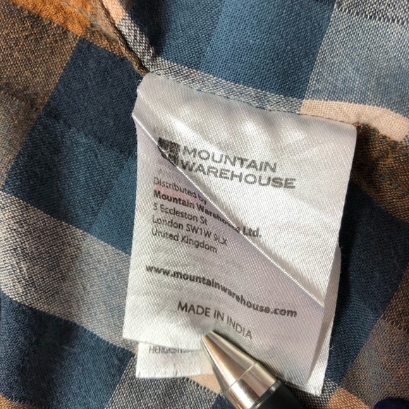 Mountain Warehouse Plaid Short Sleeve Shirt Size Med - Picture 3 of 7